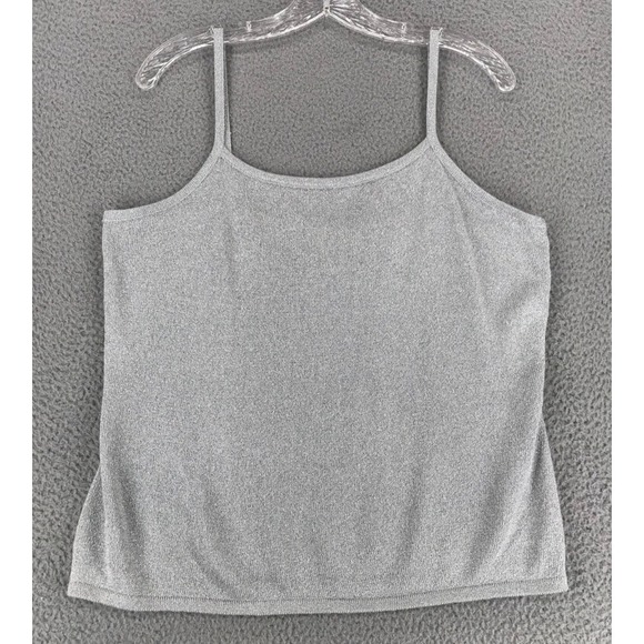 Express Tricot Formal Sweater Cami Set Size L Silver Metallic Flecks Long Sleeve - Picture 7 of 12